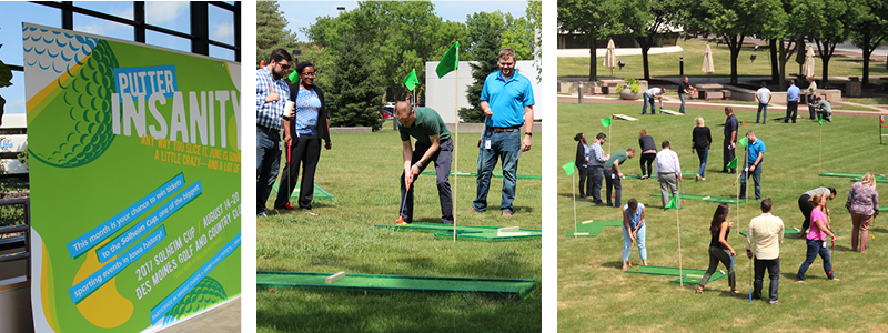 Employee miniature golf outing